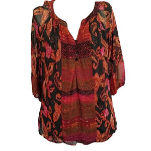 Figueroa&flower Blouse Paisley Top 1x